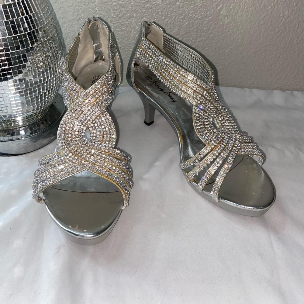 Sparkling heels 3 inch heel